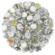 Czech 2-hole Cabochon beads 6mm Crystal Underlit Tequila